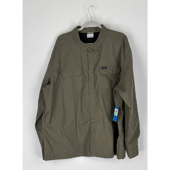 Colombia Landroamer Lined Shirt Jacket Mens Size XXL Green New Long Sleeve - Picture 1 of 8
